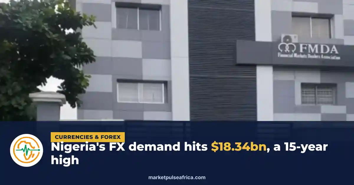 Office building of the Financial Markets Dealers Association in Lagos behind a gated fence